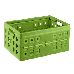 Box de rangement pliant Square vert 46L | SUNWARE