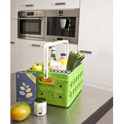 Box de rangement pliant Square vert 24L | SUNWARE Box de rangement pliant Square vert 24L | SUNWARE