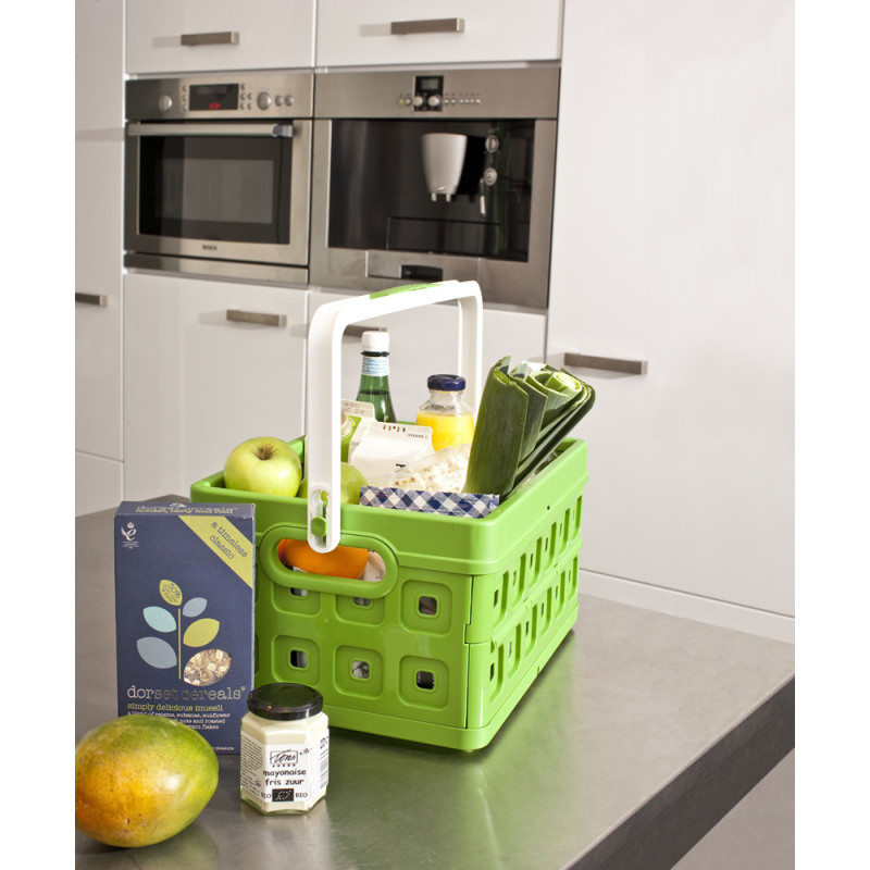 Box de rangement pliant Square vert 24L | SUNWARE Box de rangement pliant Square vert 24L | SUNWARE