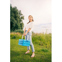 Box de rangement pliant Square bleu 24L | SUNWARE