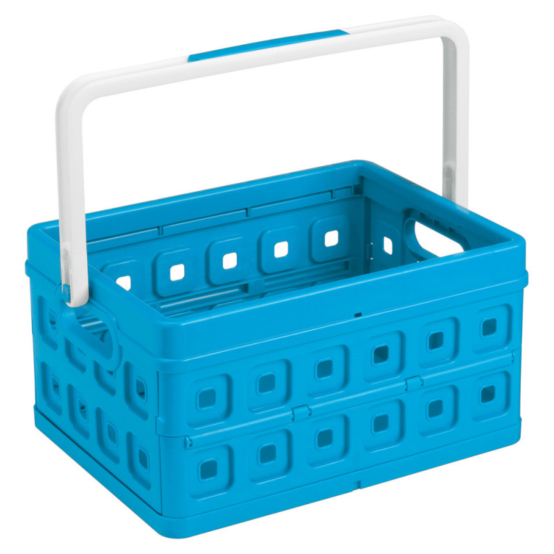 Box de rangement pliant Square bleu 24L | SUNWARE Box de rangement pliant Square bleu 24L | SUNWARE