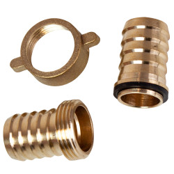 Raccord cannelé droit en laiton 3/4" avec écrou SCALA