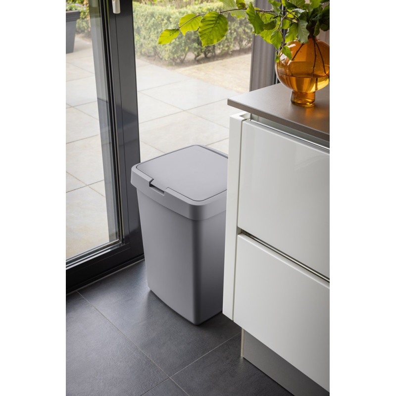 Poubelle Delta grise 50L – Rangement pratique | SUNWARE

