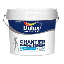 Peinture Murs & Plafonds Chantier Facile Blanc Mat 10L | DULUX
