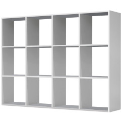 Bibliothèque 12 cubes bois blanc RB ACCESS 152x32x114cm | RB ACCESS