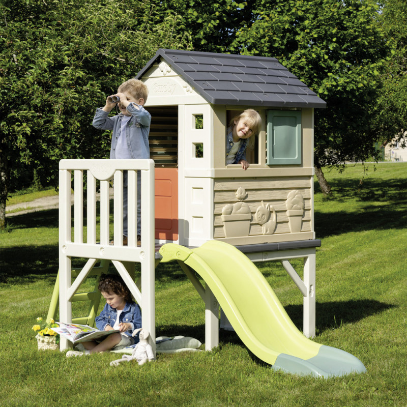 Maisonnette Enfant Pilotis SMOBY - 2,43 x 1,6 x 1,97 m | SMOBY Maisonnette Enfant Pilotis SMOBY - 2,43 x 1,6 x 1,97 m | SMOBY