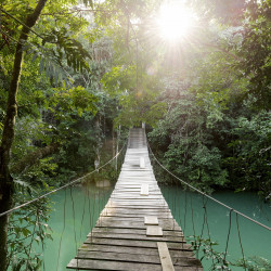 Impression sur plexiglas Ponton suspendu 90x90 CEANOTHE | CEANOTHE