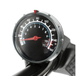 Pompe à pied en plastique avec manomètre