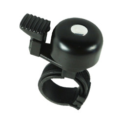 Sonnette pour vélo Mini Easy en aluminium noire Sonnette pour vélo Mini Easy en aluminium noire