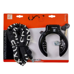 Cadenas fer à cheval avec chaîne enfichable de 90 cm Cadenas fer à cheval avec chaîne enfichable de 90 cm