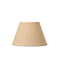 Abat-jour Conica Cottage en lin beige Ø 40 cm NIEDERAU