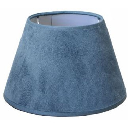 Abat-jour Conica bleu velours Ø 20 cm NIEDERAU