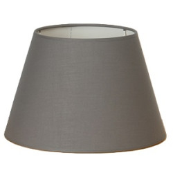 Abat-jour Conica en coton gris Ø 40 cm NIEDERAU