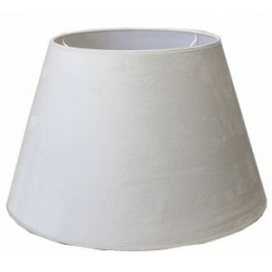 Abat-jour Conica crème velours Ø 40 cm NIEDERAU