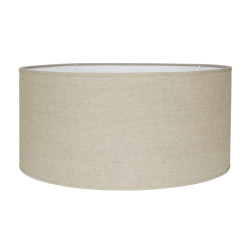 Abat-jour Tubo en lin beige aurore Ø 50 cm NIEDERAU