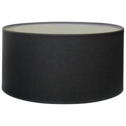 Abat-jour Tubo en coton noir Ø 40 cm NIEDERAU