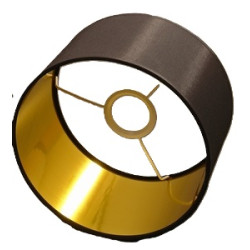 Abat-jour Tandem doré et noir Ø 25 cm NIEDERAU