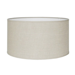 Abat-jour Tubo Cottage en lin beige Ø 40 cm NIEDERAU