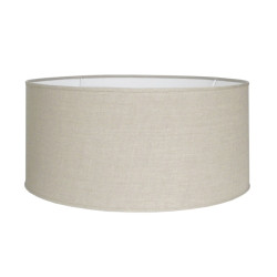 Abat-jour Tubo Cottage en lin beige Ø 50 cm NIEDERAU