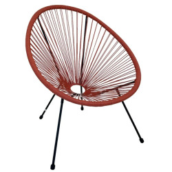 Fauteuil de jardin Copacabana résine terracotta | CIDDECO