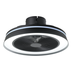 Ventilateur de plafond LED Vallonia RGB noir – Éclairage et fraîcheur 