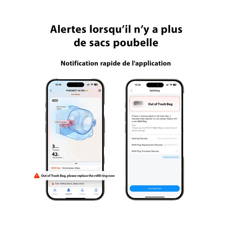 Recharges de sacs poubelle pour bac à litière Purobot Ultra Petkit Recharges de sacs poubelle pour bac à litière Purobot Ultra Petkit
