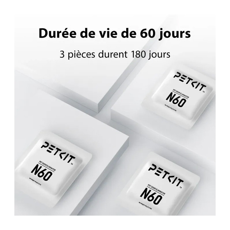 Désodorisant N60 pour bac à litière Purobot Ultra et Max Pro 3 pièces Petkit