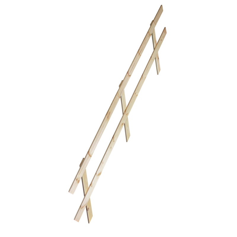 Rampe à lisses en bois pour escalier de meunier ESCALO