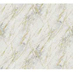 Intissé vinyle Attico marbre gris et or 106 cm AS CREATION