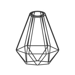 Abat-jour Capoliveri Cage en métal noir Ø 17
