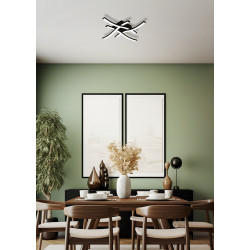 Plafonnier LED Cabezas noir blanc neutre 2480 lm 20 W