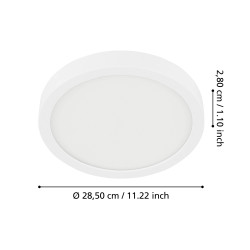 Plafonnier LED Fueva 5 blanc Ø 28