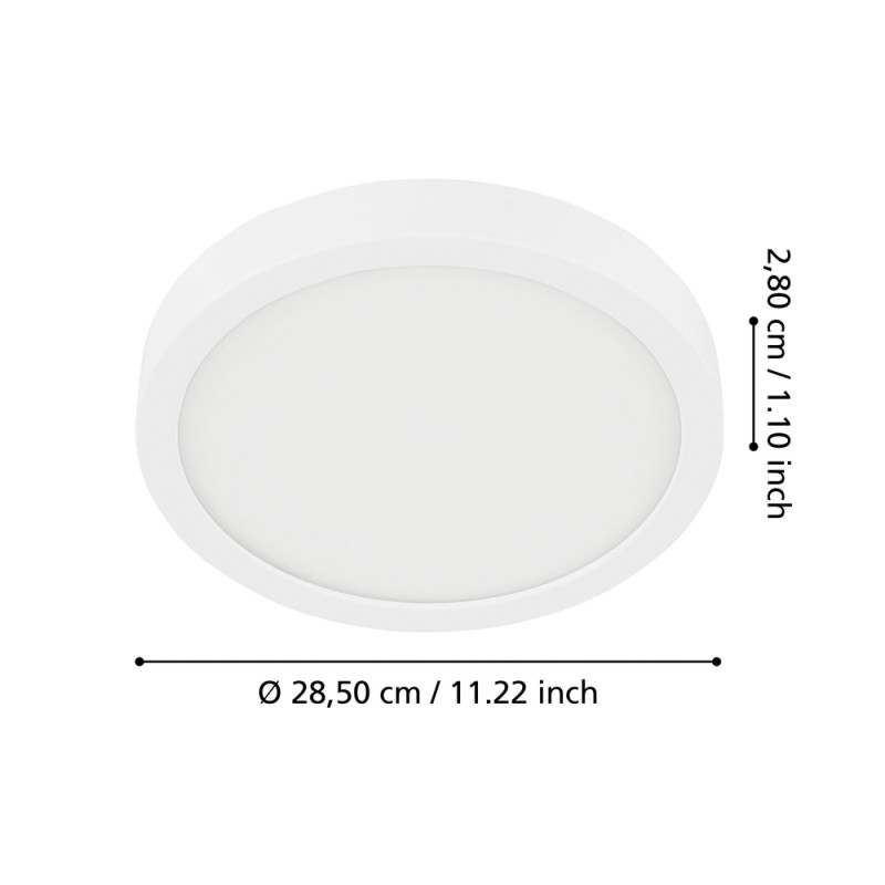 Plafonnier LED Fueva 5 blanc Ø 28