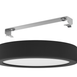 Plafonnier LED Fueva 5 noir Ø 16 cm blanc chaud 1350 lm 11 W