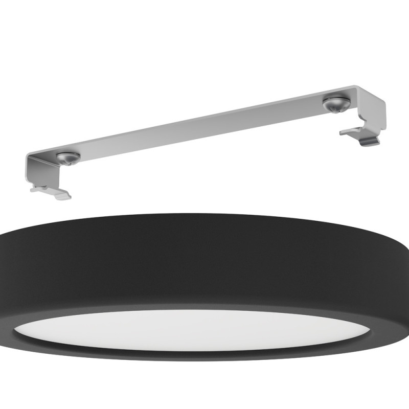 Plafonnier LED Fueva 5 noir Ø 16 cm blanc chaud 1350 lm 11 W