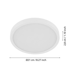 Plafonnier LED Fueva 5 blanc avec détecteur de mouvement Ø 21 cm blanc chaud 2000 lm 17 W