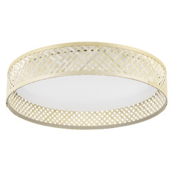 Plafonnier LED Luppineria bambou blanc chaud 2400 lm 20 W
