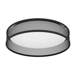 Plafonnier LED Luppineria noir blanc chaud 2400 lm 20 W
