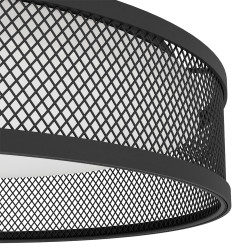 Plafonnier LED Luppineria noir blanc chaud 2400 lm 20 W