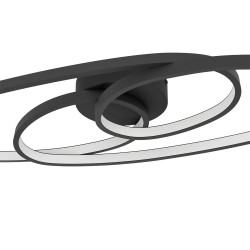 Plafonnier LED Gianella noir blanc chaud 4400 lm 38 W