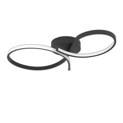 Plafonnier LED Serpins noir blanc chaud 2500 lm 21 W EGLO