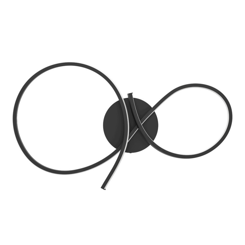 Plafonnier LED Serpins noir blanc chaud 2500 lm 21 W EGLO