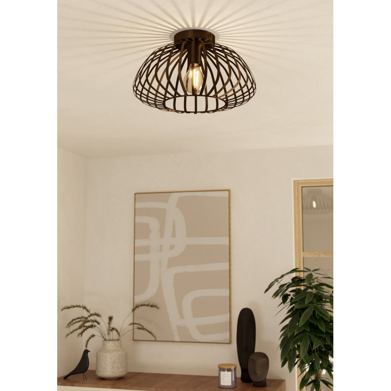 Plafonnier Espinal bronze E27 40 W EGLO