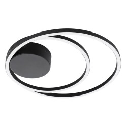 Plafonnier LED Ruotale noir blanc chaud 4400 lm 36 W EGLO
