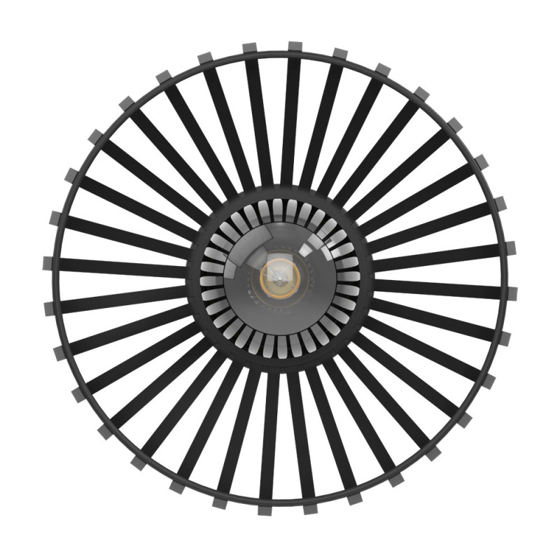 Plafonnier Mogano 3 noir Ø 28 cm E27 40 W EGLO