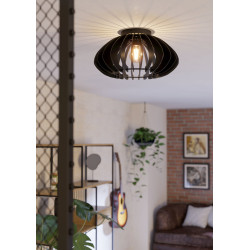 Plafonnier Cossano 3 noir Ø 45 cm E27 40 W EGLO