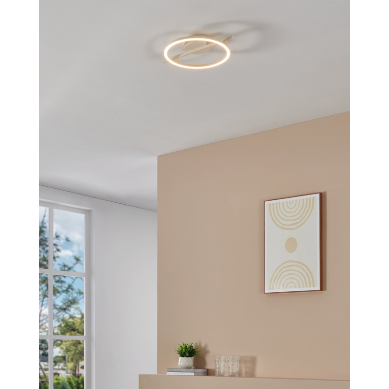 Plafonnier LED Amandolo rond blanc dimmable 1900 lm 17 W EGLO