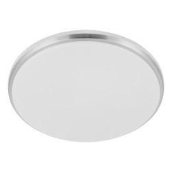 Plafonnier LED Margidore nickel Ø 34 cm blanc dimmable 2250 lm 18 W EGLO