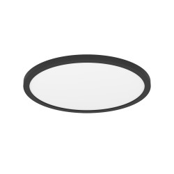 Plafonnier LED Minerario noir Ø 30 cm blanc chaud 2500 lm 16
