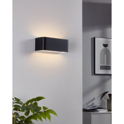 Applique LED Sania 4 noire 10 W EGLO